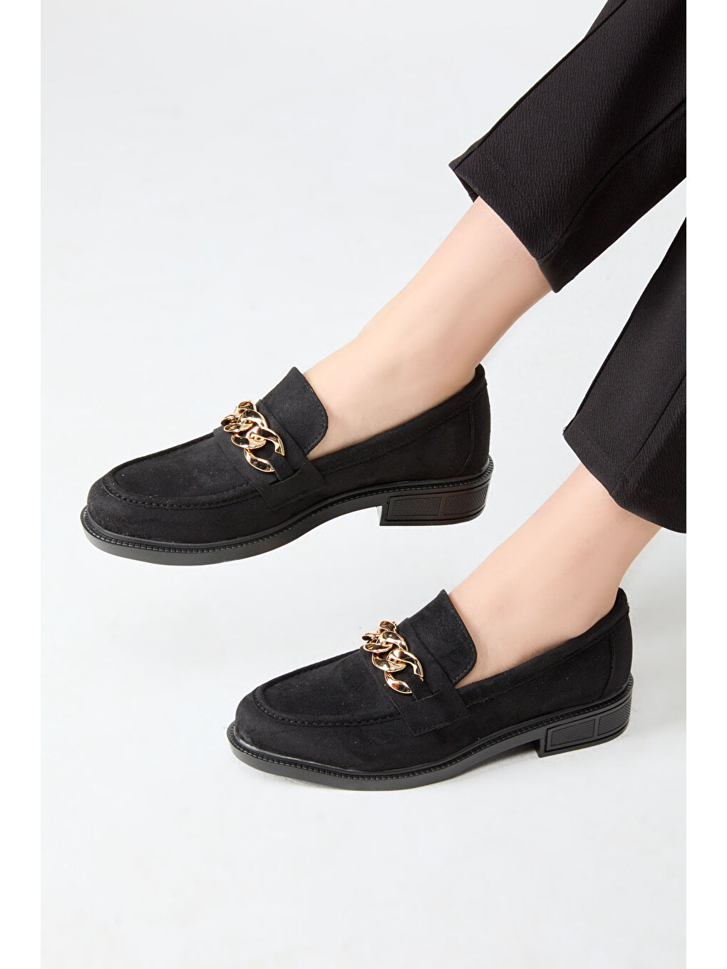 Kadın Siyah Süet Ayakkabı - 27081-1