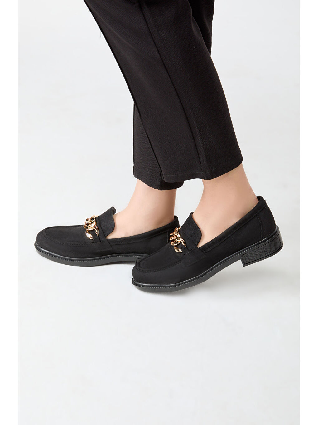 Kadın Siyah Süet Ayakkabı - 27081-2