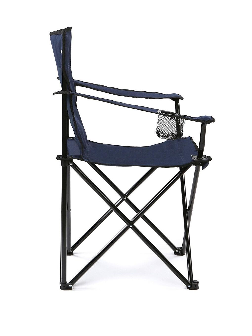 4 Lü Katlanabilir Kamp Sandalyesi Piknik Sandalyesi Plaj Sandalyesi Mavi Taşıma Çantalı-3