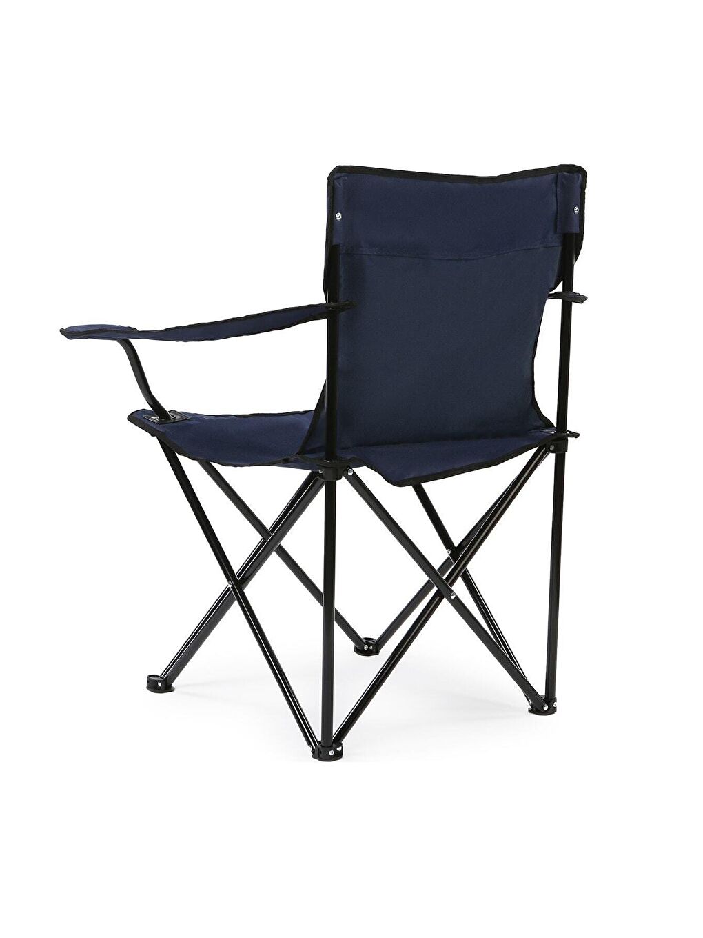 4 Lü Katlanabilir Kamp Sandalyesi Piknik Sandalyesi Plaj Sandalyesi Mavi Taşıma Çantalı-4