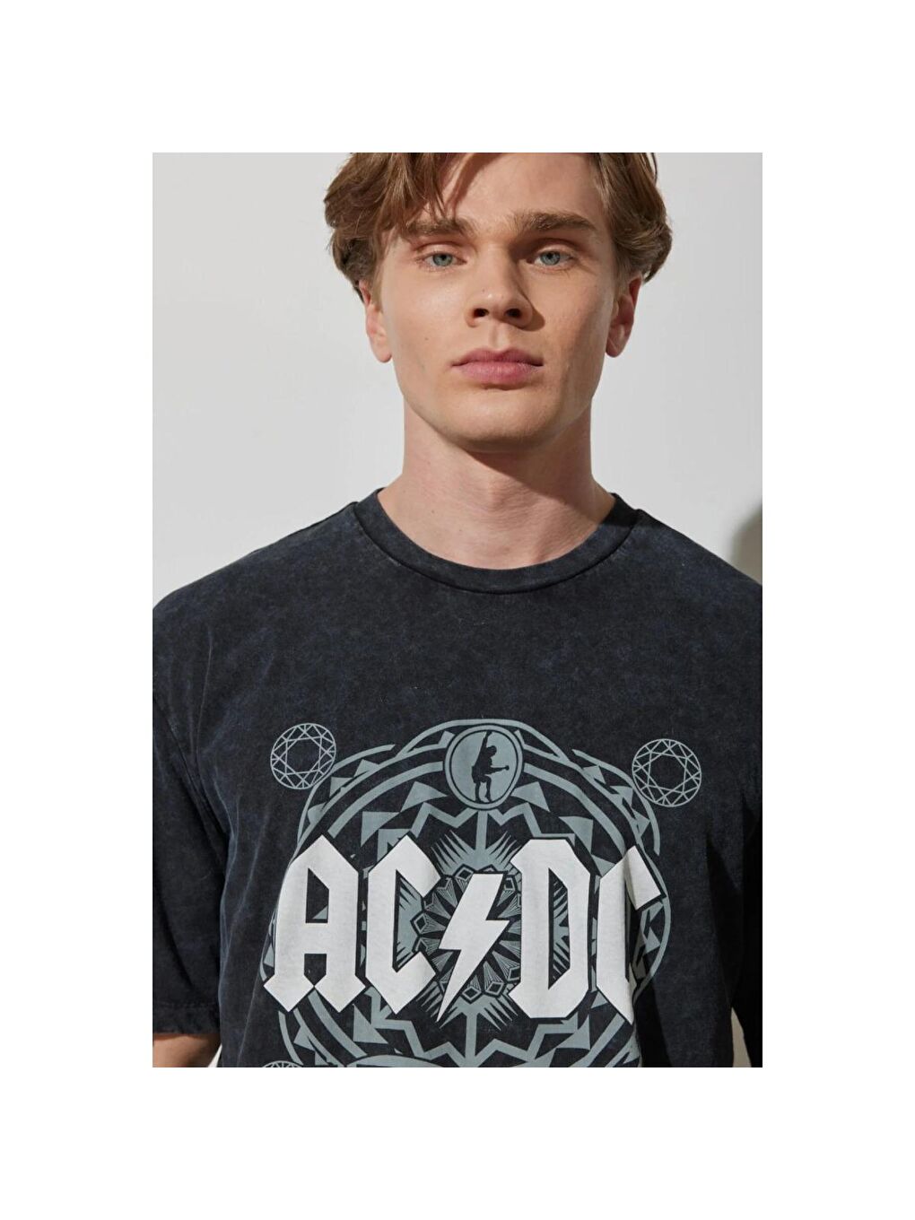 Erkek Siyah Bisiklet Yaka Spor Tişört-2