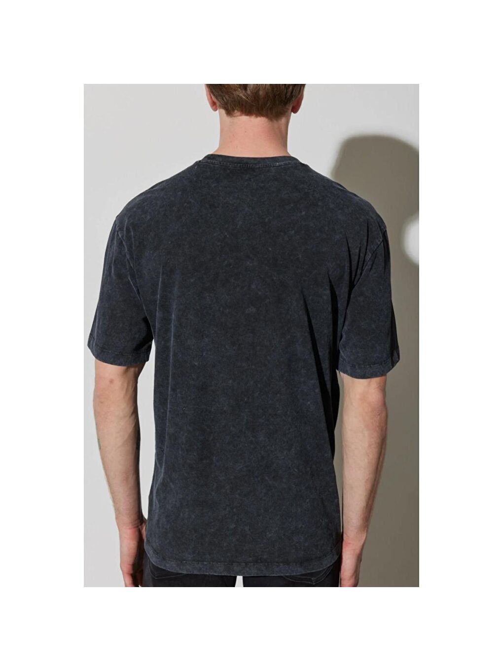 Erkek Siyah Bisiklet Yaka Spor Tişört-4