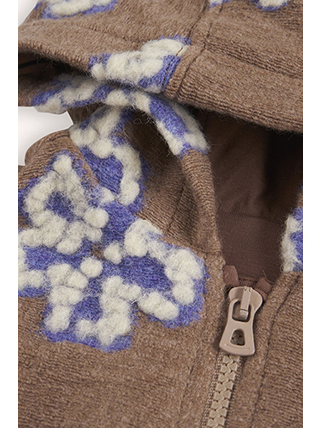 Kahverengi Kız Bebek Fermuarlı Camel Ceket-2