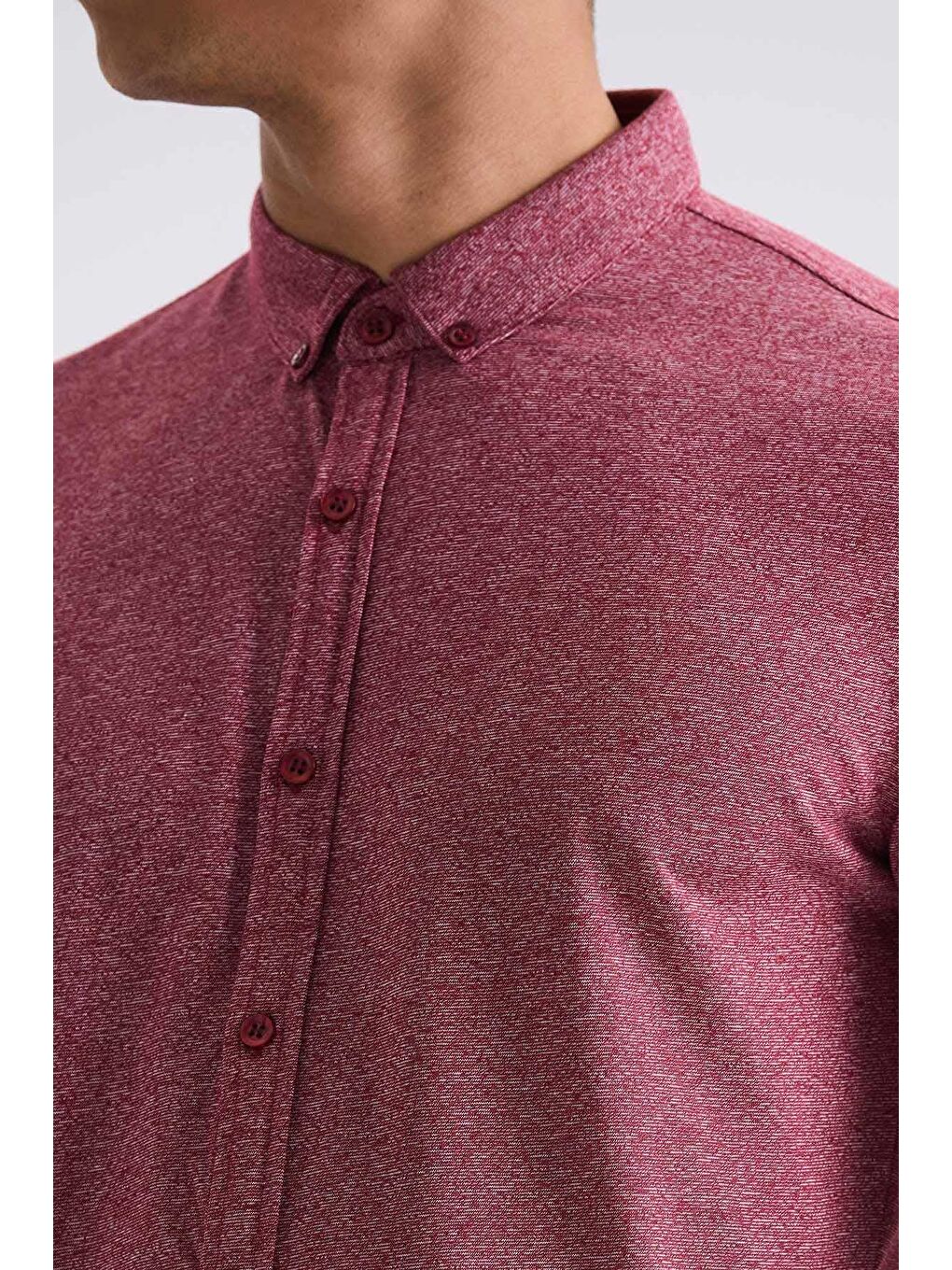 Bordo Slim Fit Gömlek-2