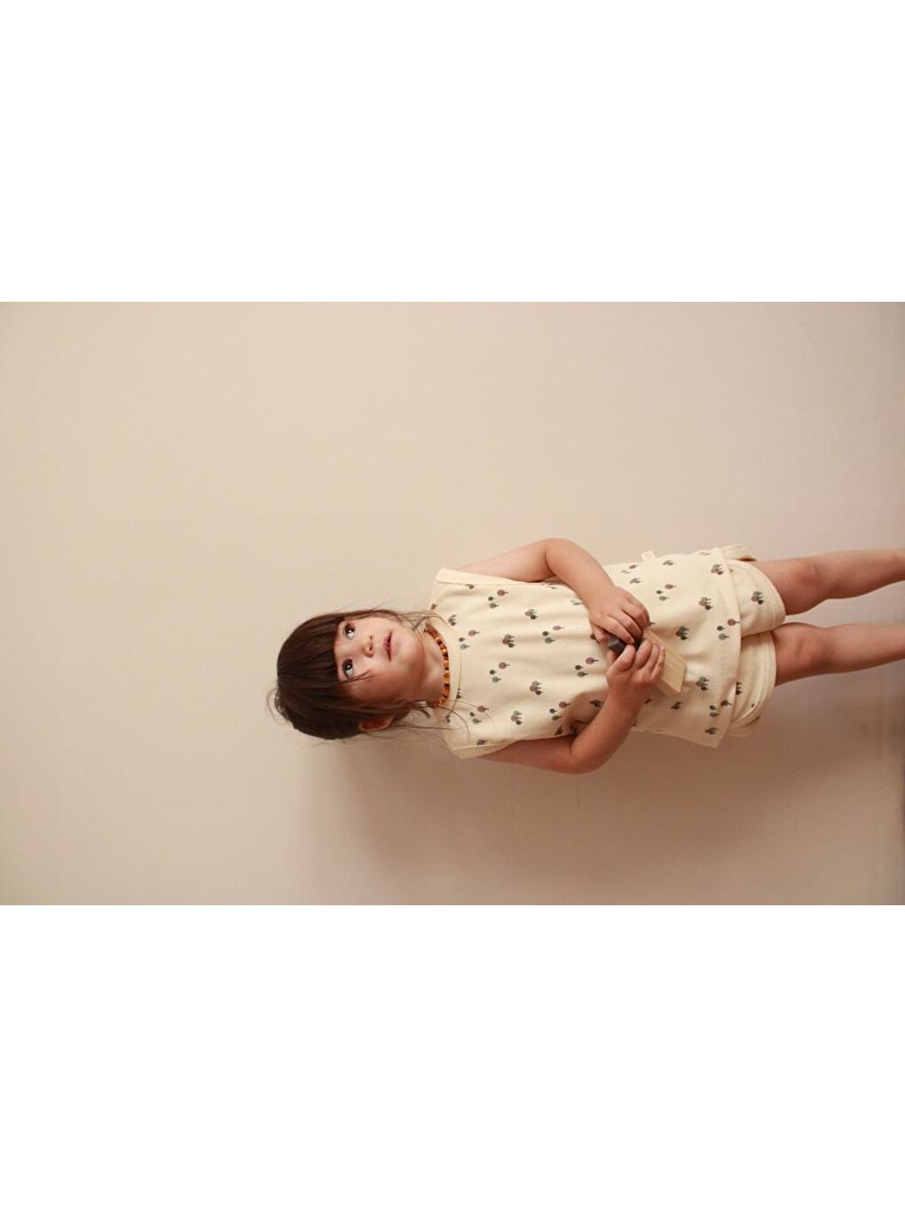 Ekru Ağaç Baskı Kaşkorse Atlet Şort Takım-4