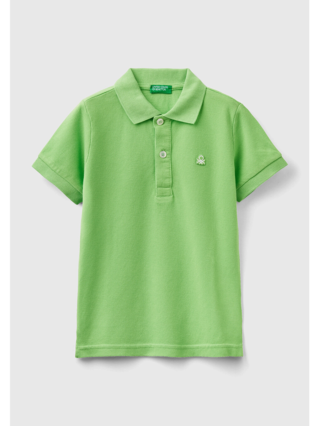 Erkek Çocuk Fıstık Yeşili Logolu Pike Polo Tişört