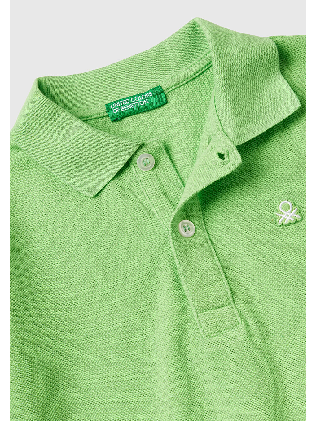 Erkek Çocuk Fıstık Yeşili Logolu Pike Polo Tişört-1