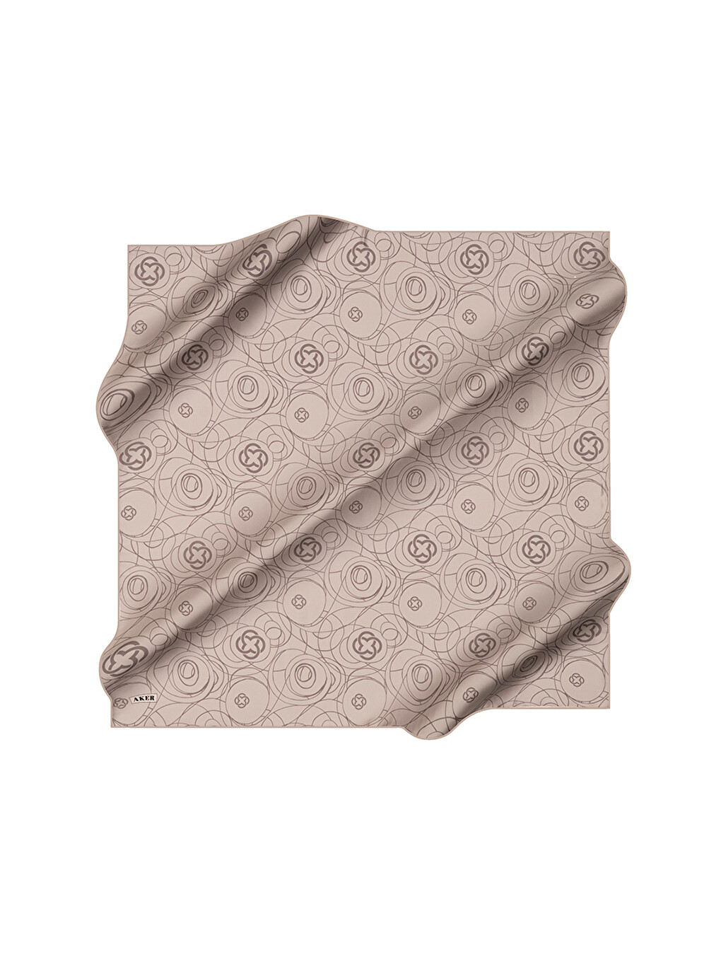 Gri Gümüş 90X90 İpek Krep Saten Eşarp