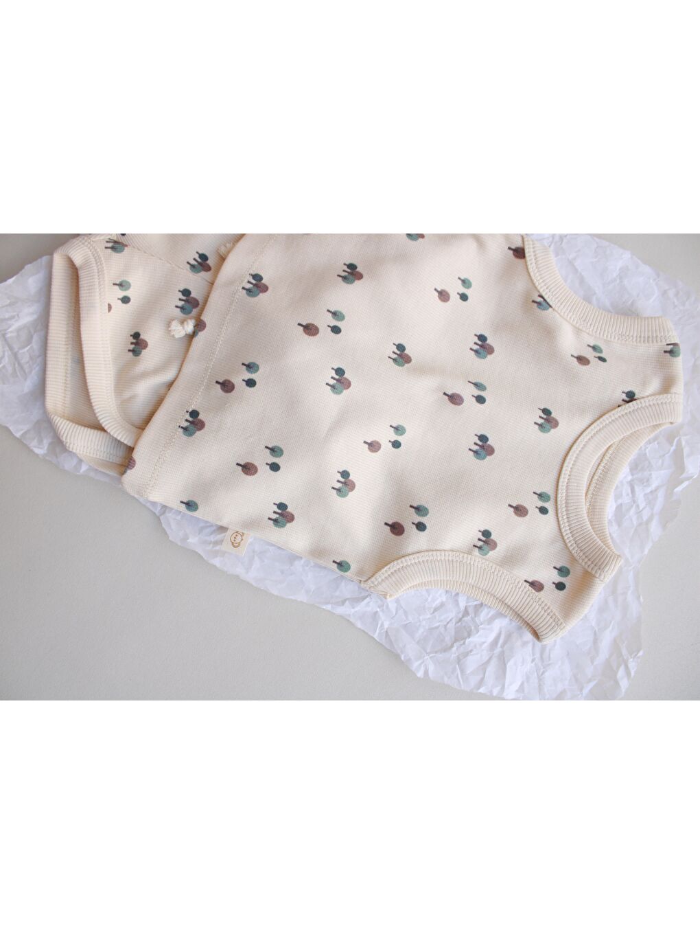 Ekru Ağaç Baskı Kaşkorse Atlet Şort Takım-10