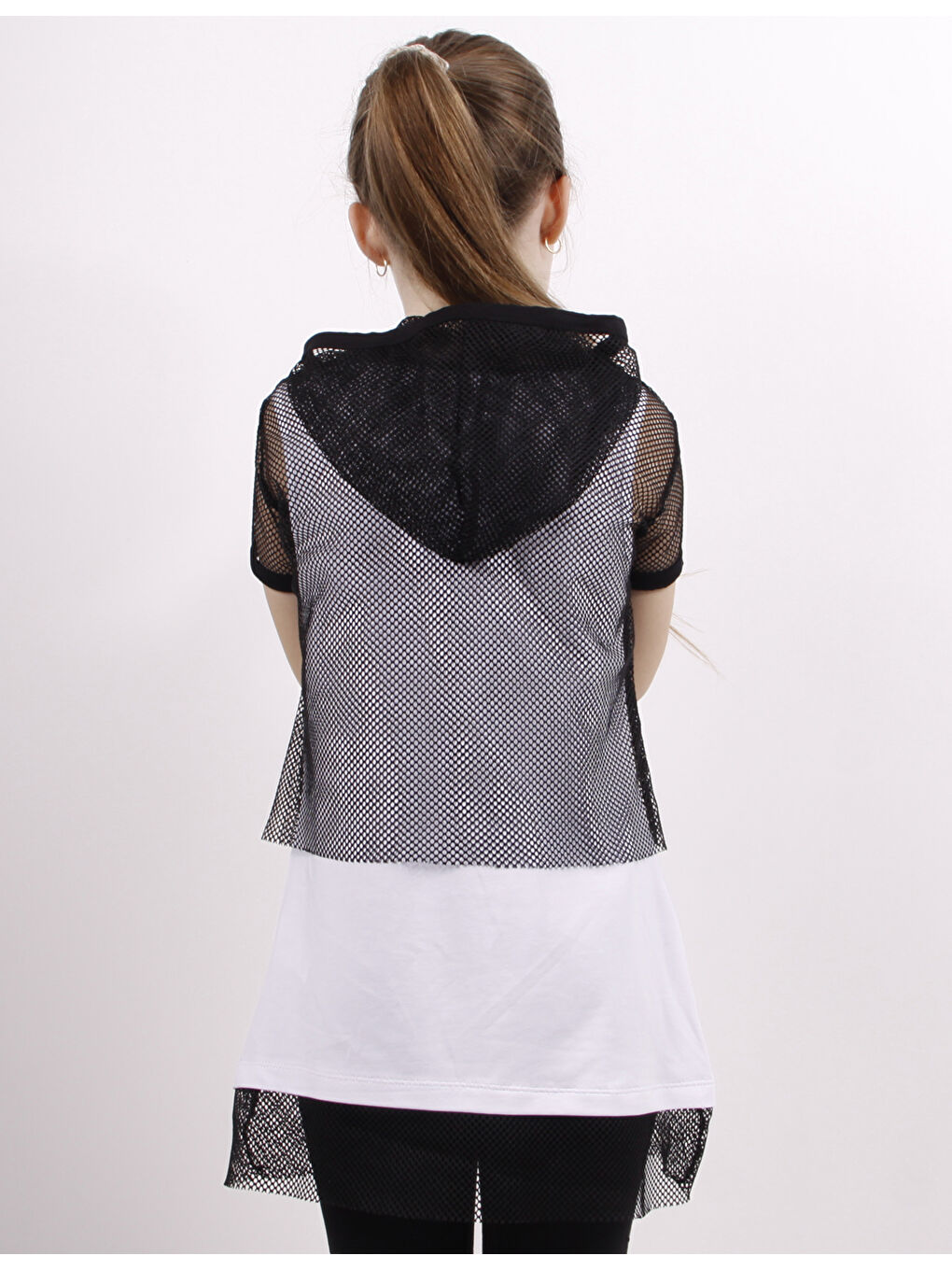 Beyaz Kız Çocuk Tüllü 2 li Takım Elbise-1