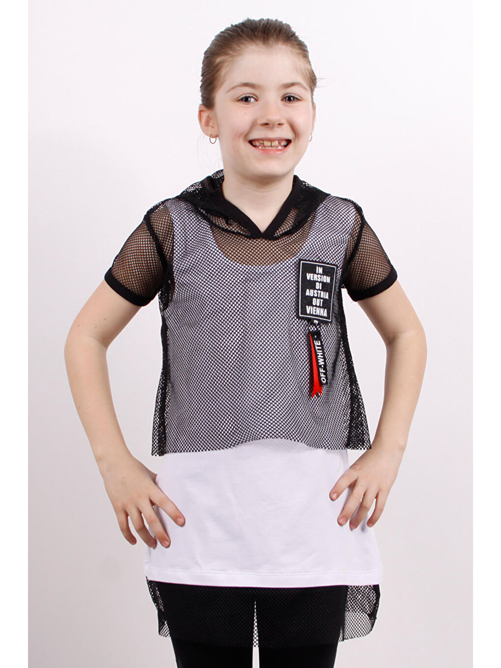 Beyaz Kız Çocuk Tüllü 2 li Takım Elbise-2