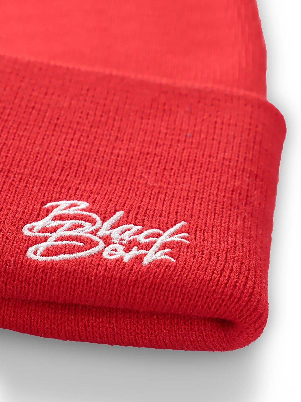 BlackBörk Açık Kırmızı V1 Akrilik See You Later Never - 2 Kod Logolu Unisex Kırmızı Bere (Beanie) - 1