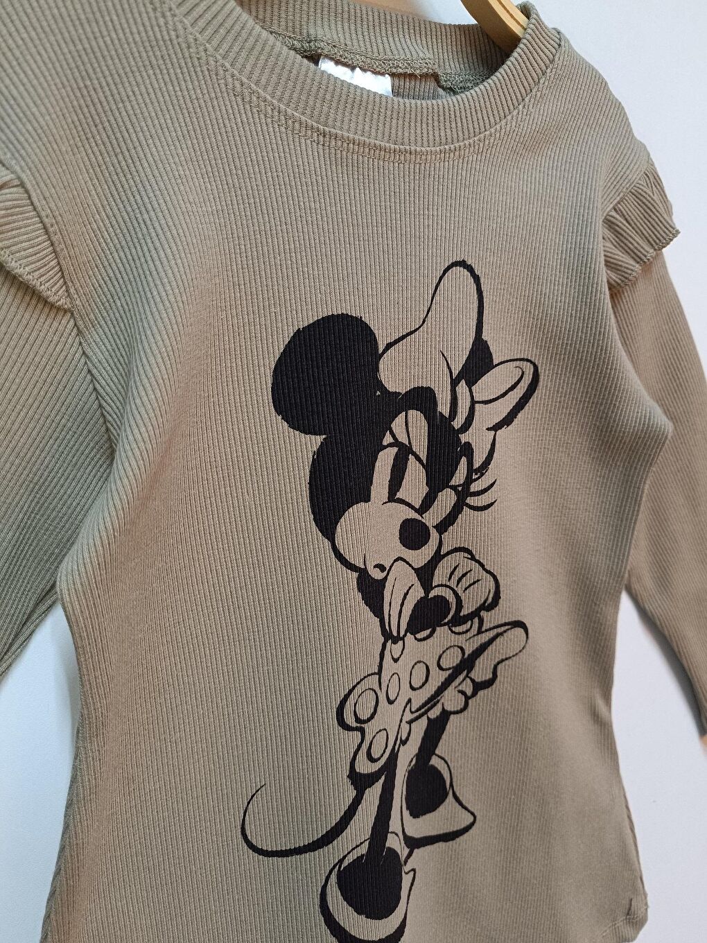 Supermino Bej Minnie Mouse Lisanslı Kız Çocuk Elbise 22089 - 2