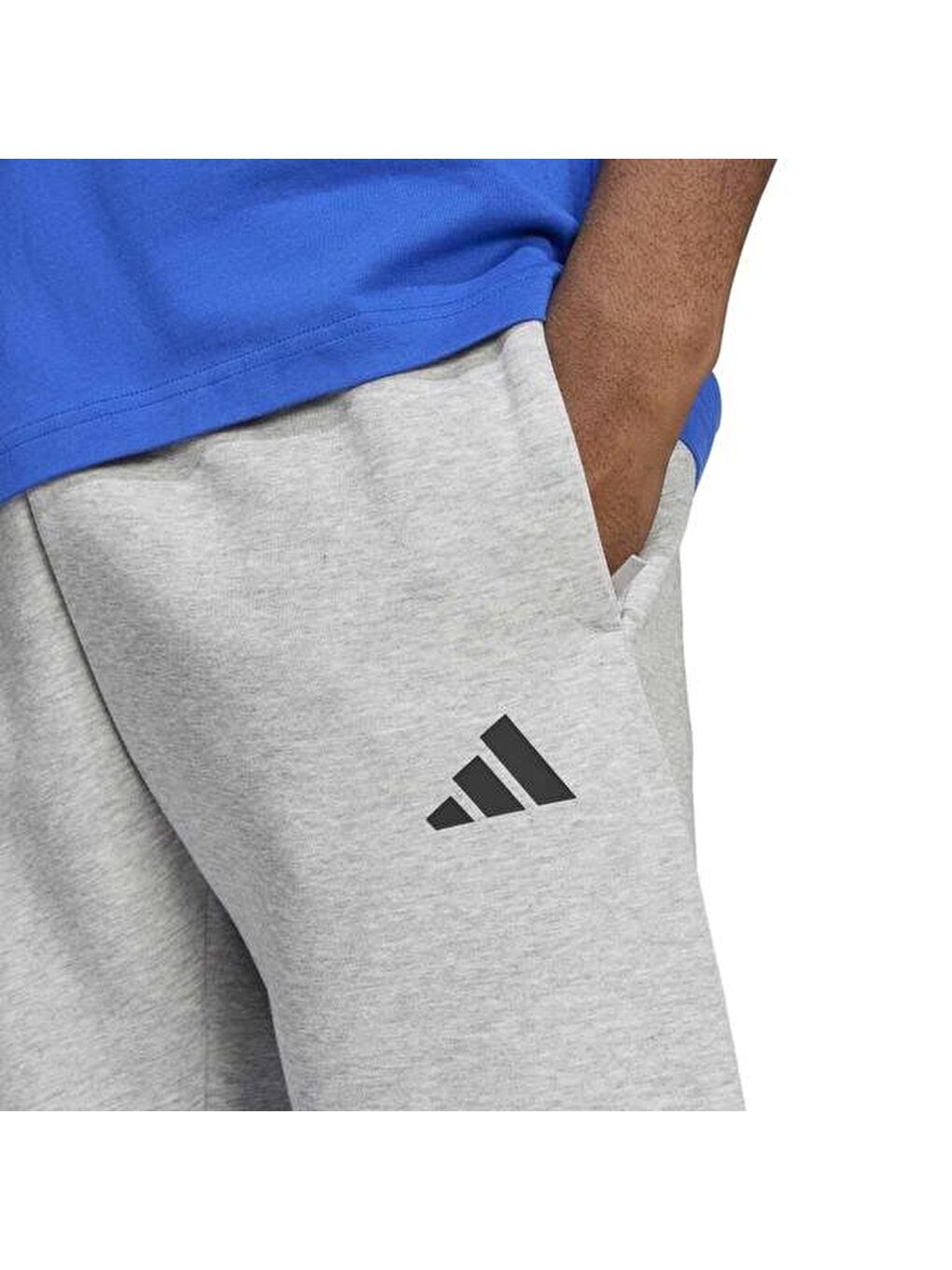 Fleece Insulated 3 Stripes Erkek Gri Eşofman Altı-1