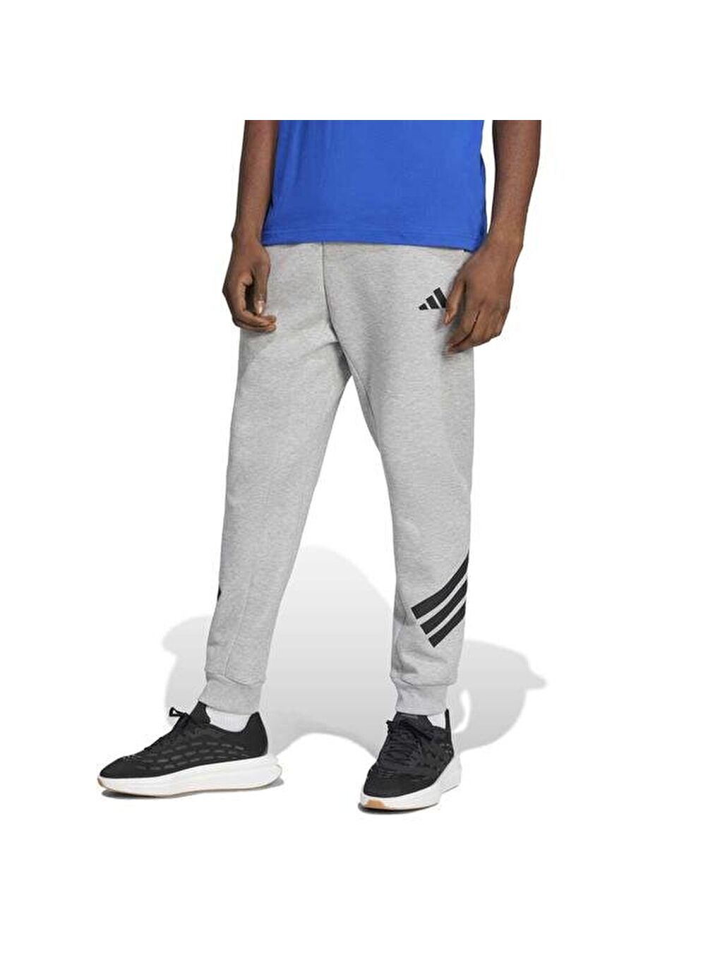 Fleece Insulated 3 Stripes Erkek Gri Eşofman Altı-2