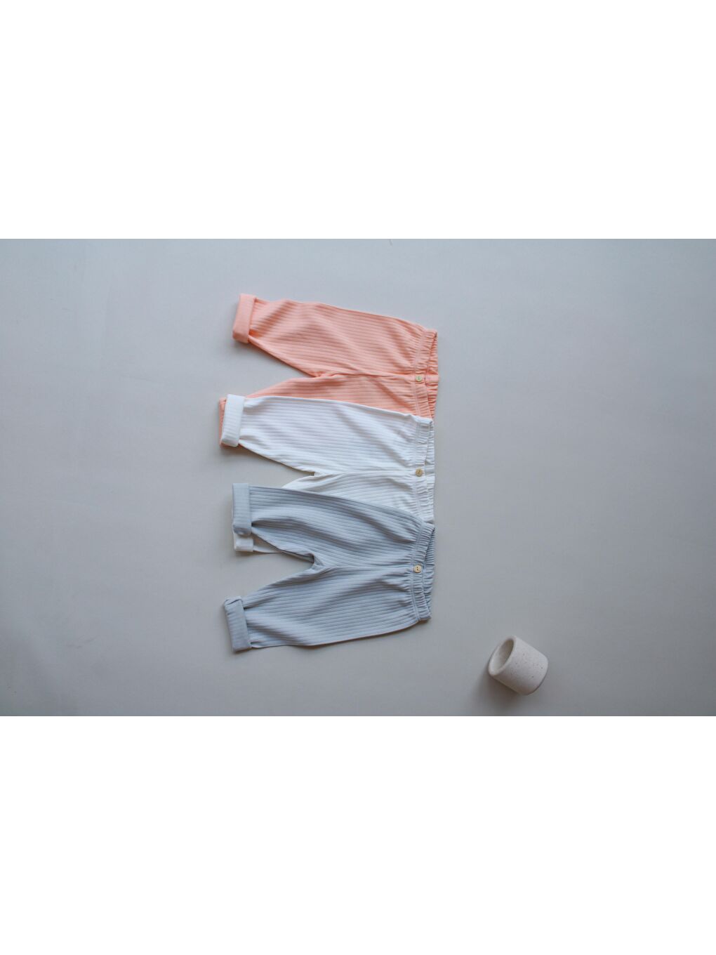 Bej 3Lü Bebek Fitilli Kız Tayt Model 4