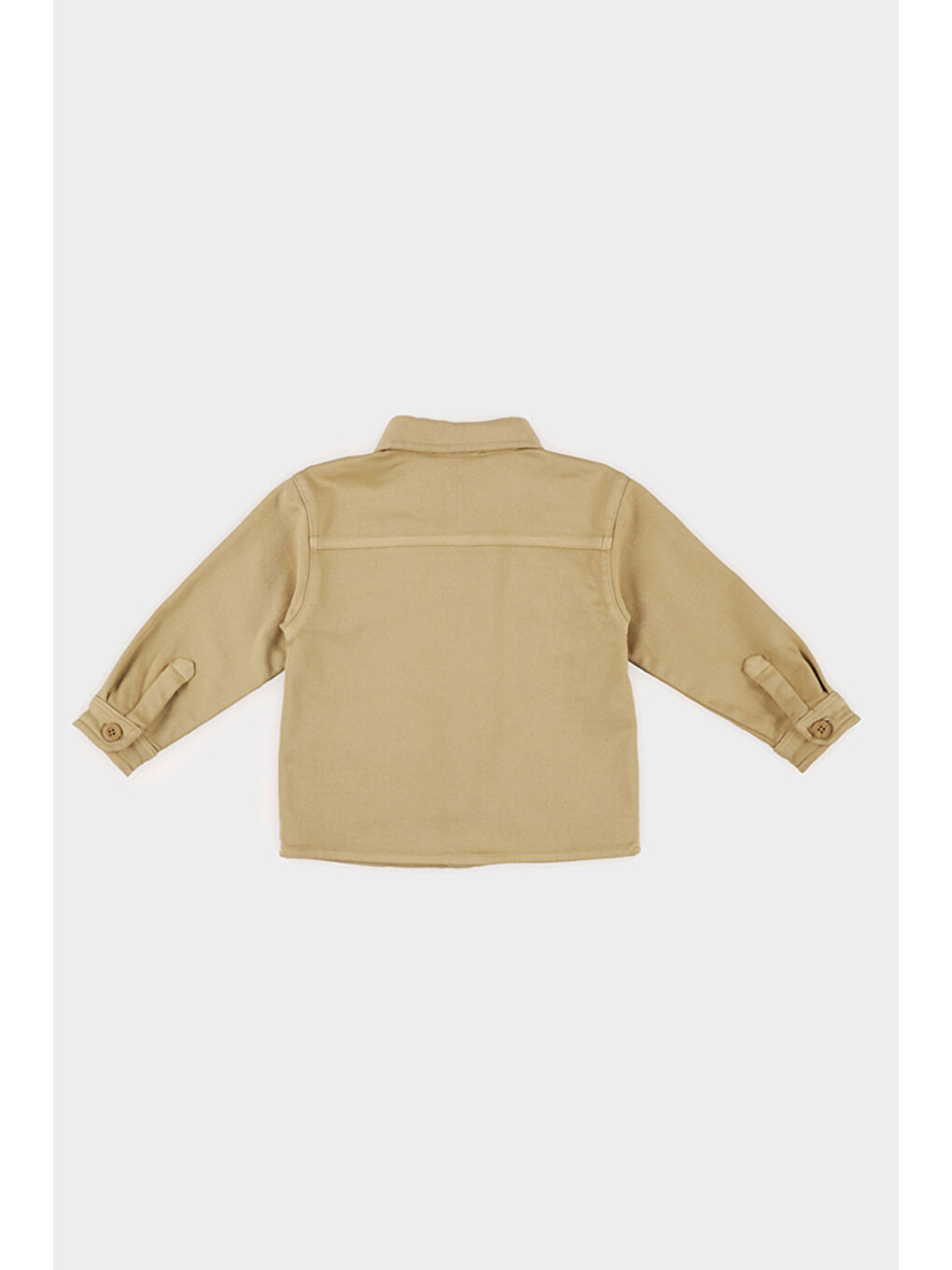 Erkek Bebek Cep Detaylı Ceket Bej Gömlek-1