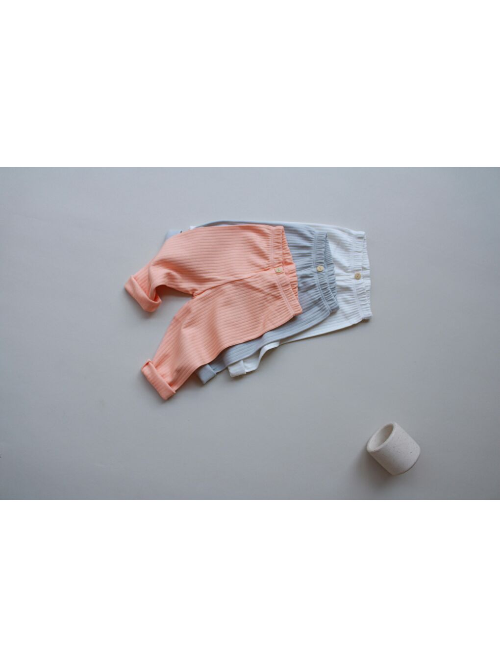 Bej 3Lü Bebek Fitilli Kız Tayt Model 4-1