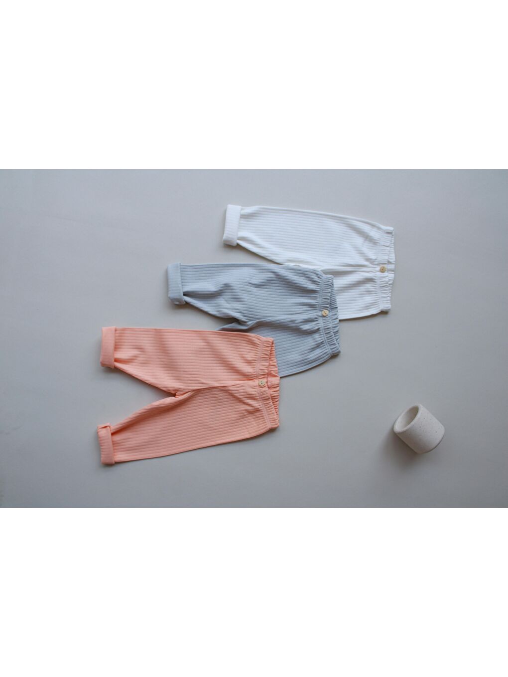 Bej 3Lü Bebek Fitilli Kız Tayt Model 4-3