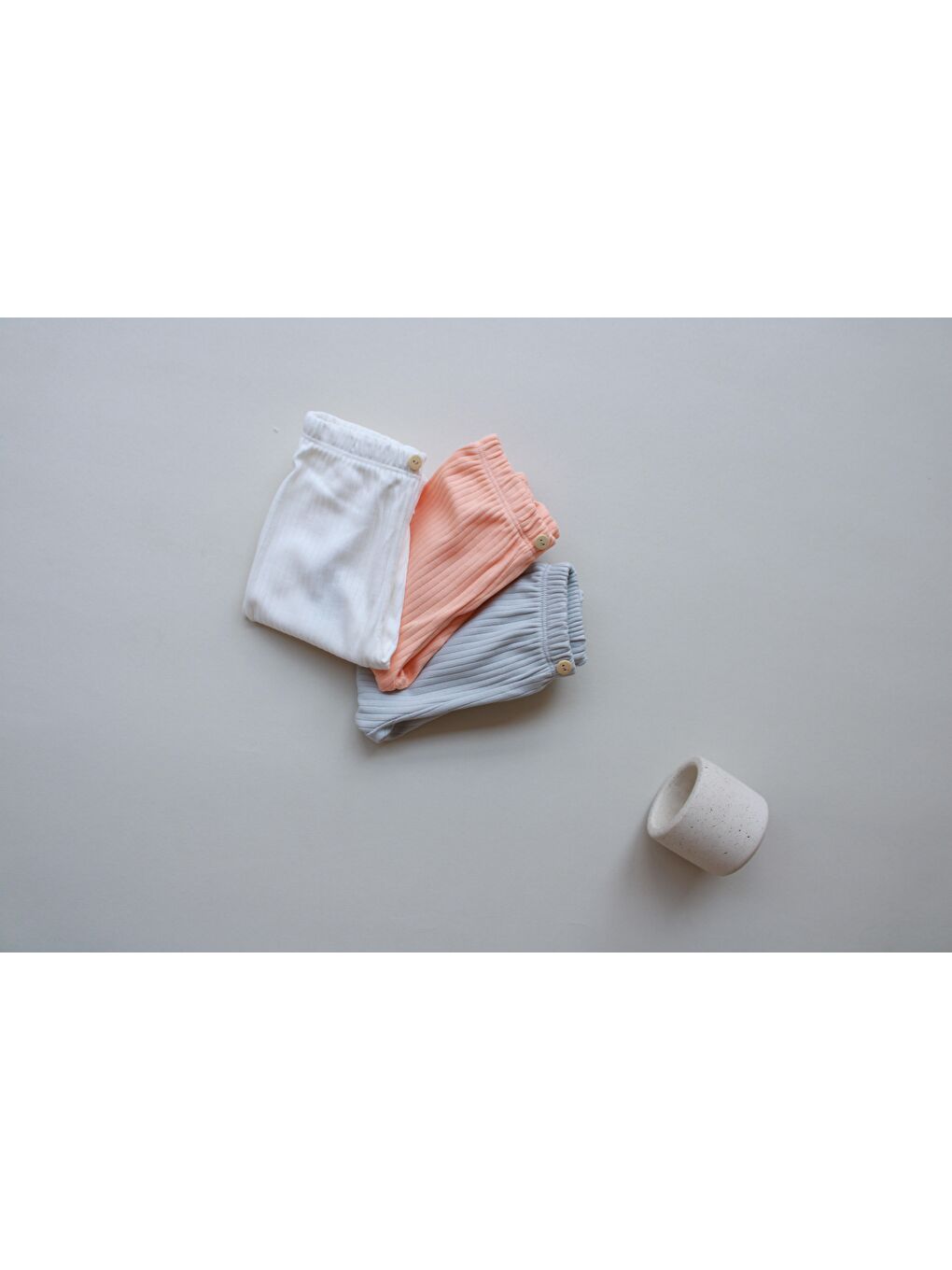 Bej 3Lü Bebek Fitilli Kız Tayt Model 4-4