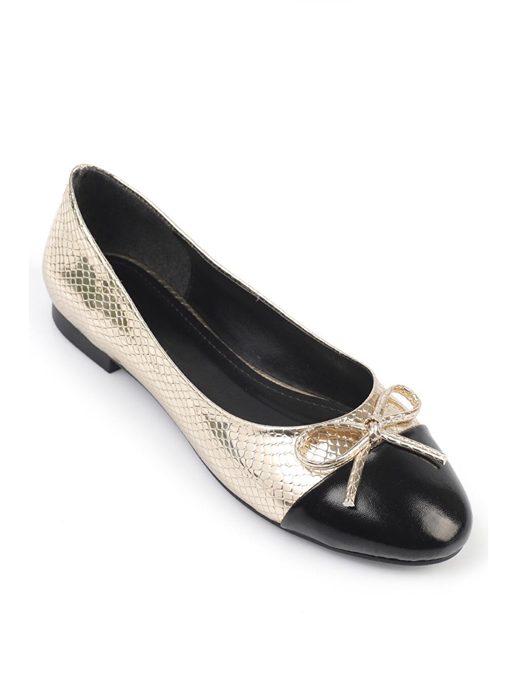 Sarı Yuvarlak Burunlu İki Parçalı Kadın Babet-3