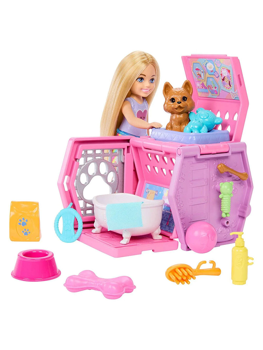 BARBIE Chelsea Köpekçiğin Taşıma Çantası Oyun Seti JDF89