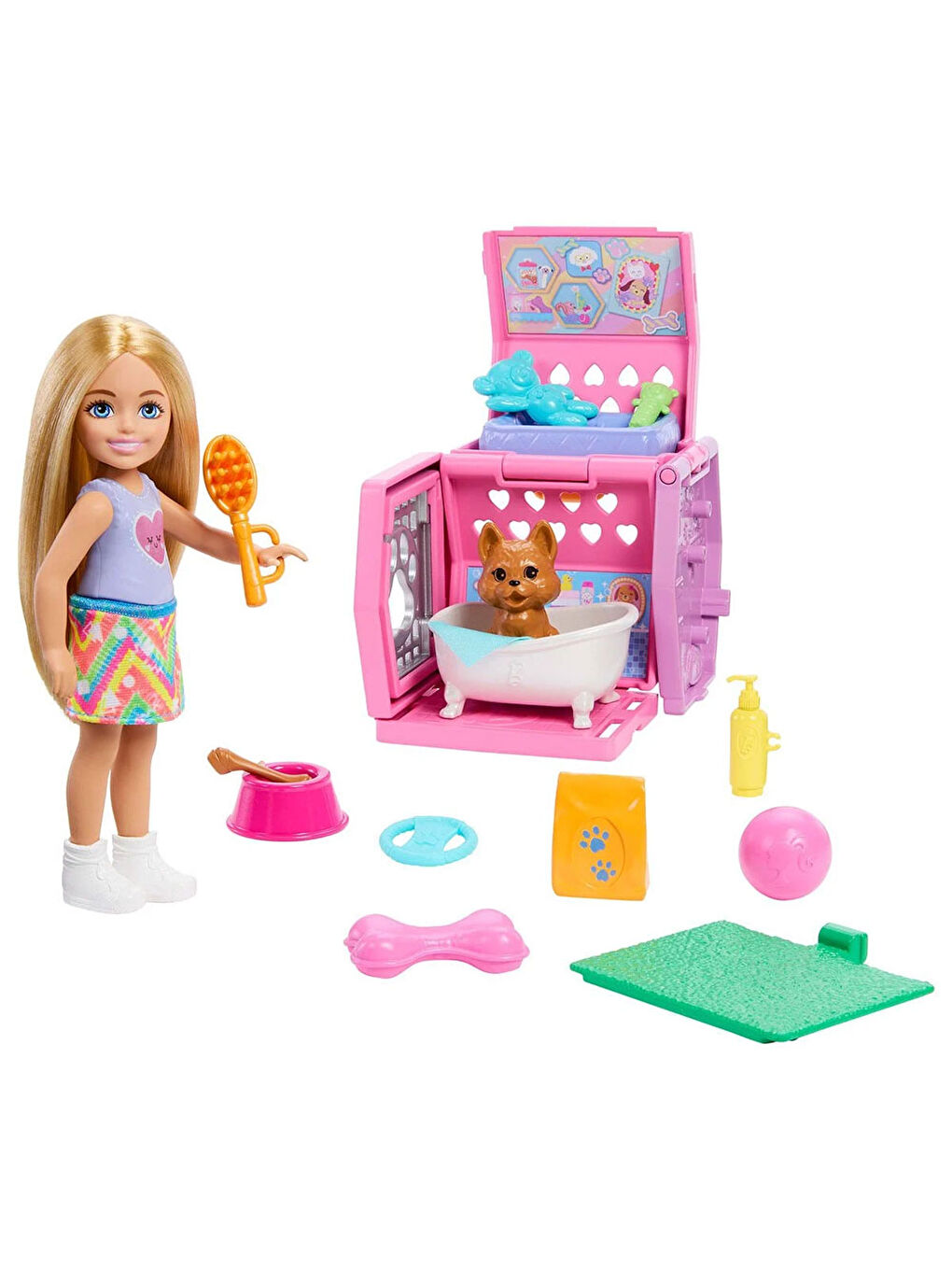 BARBIE Chelsea Köpekçiğin Taşıma Çantası Oyun Seti JDF89 - 4