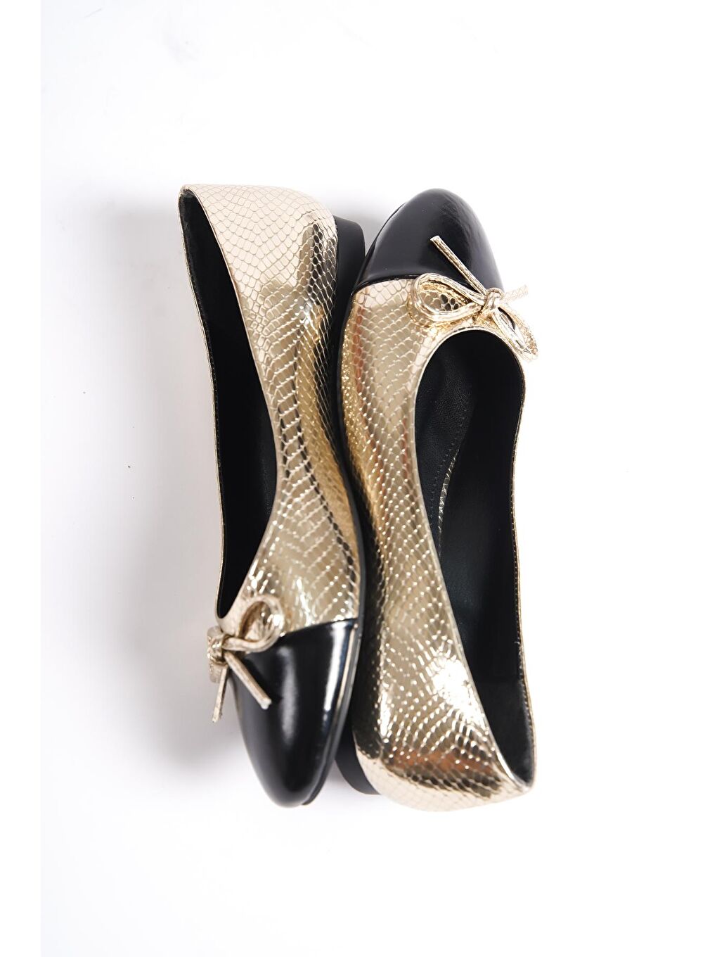 Sarı Yuvarlak Burunlu İki Parçalı Kadın Babet-4