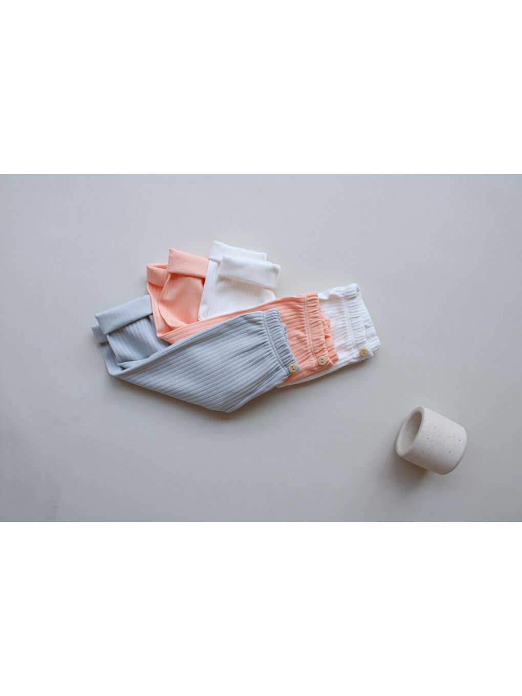 Bej 3Lü Bebek Fitilli Kız Tayt Model 4-6