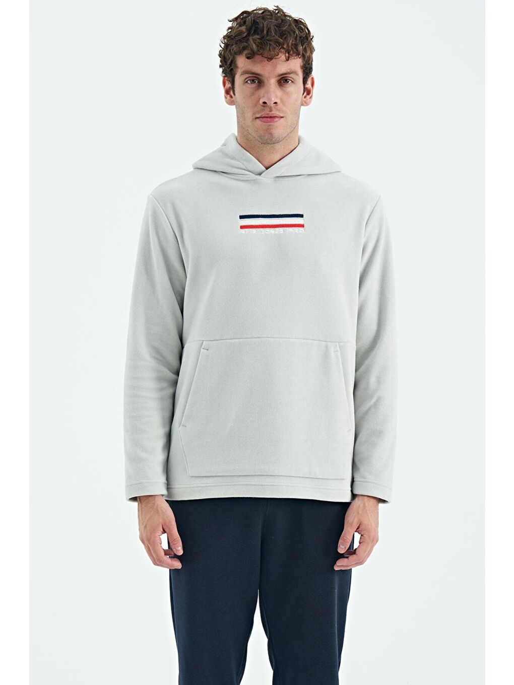 AIR JONES Bej Hern Taş Erkek Polar Sweatshirt - 88301