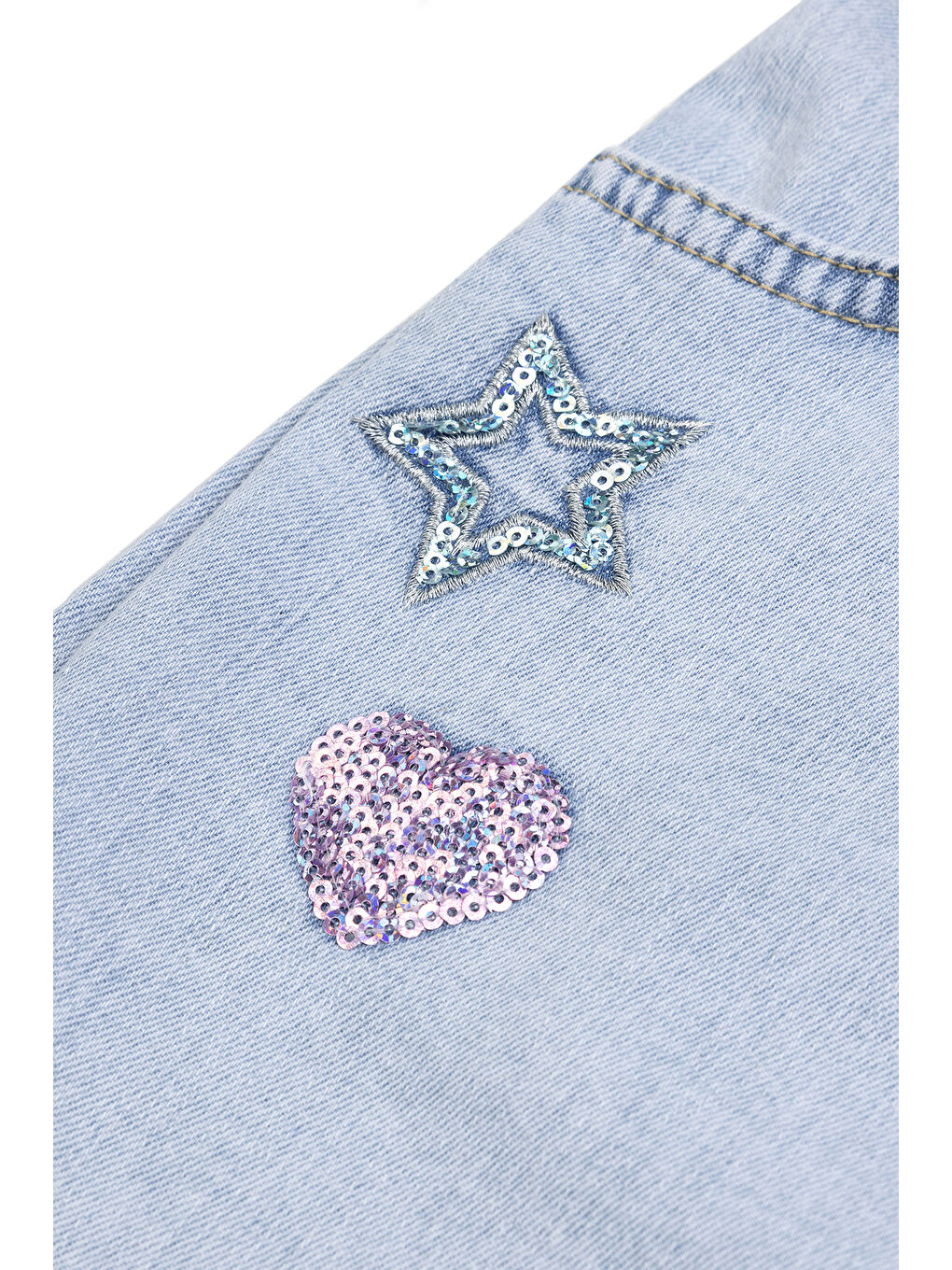 Kız Çocuk Denim Pantolon 2 Yaş-6 Yaş Mavi-3