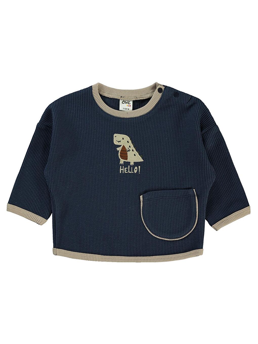 Civil Lacivert Baby Erkek Bebek Sweatshirt 6-18 Ay Lacivert