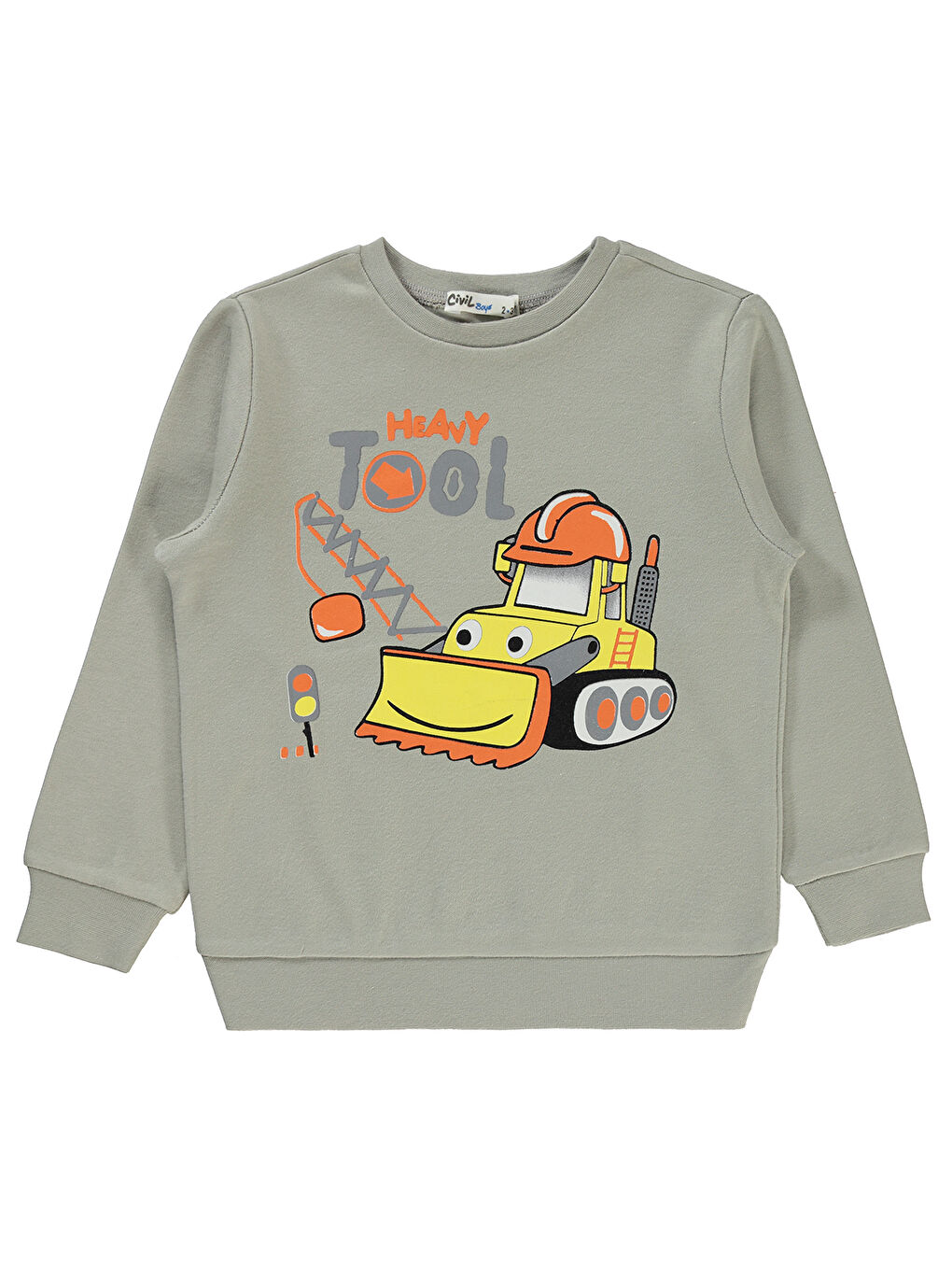 Civil Açık Gri Erkek Çocuk Sweatshirt 2-5 Yaş Soft Gri