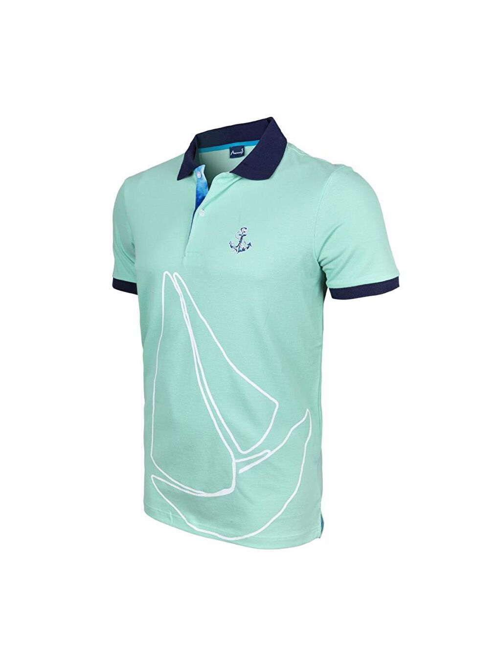 Anemoss Turkuaz Yelken Mint Erkek Polo Yaka T-Shirt - 2