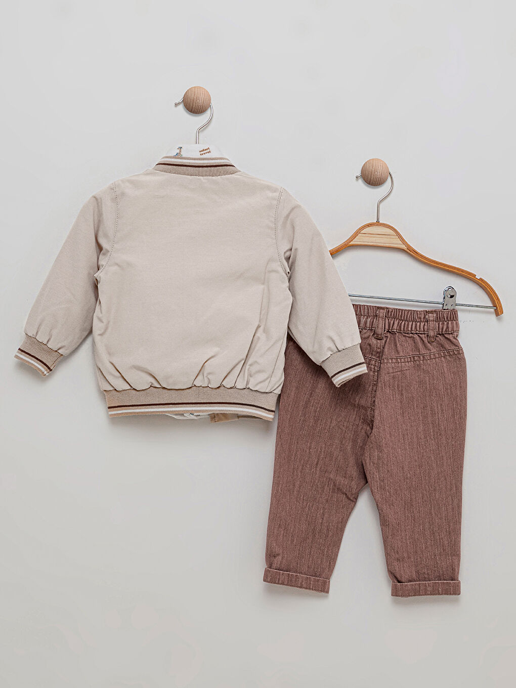 Erkek Bebek 3'lü Takım 6-18 Ay Bej-3