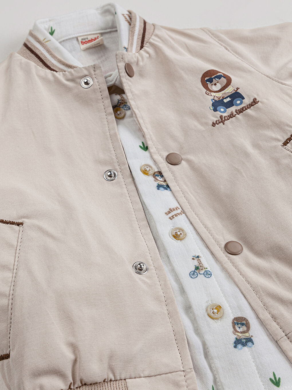 Erkek Bebek 3'lü Takım 6-18 Ay Bej-5