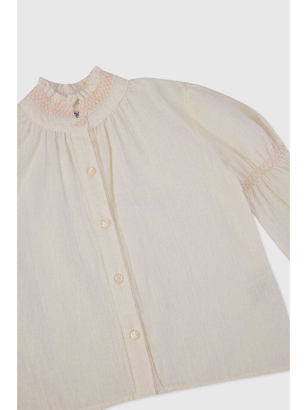 Kız Çocuk Ekru Gömlek-4