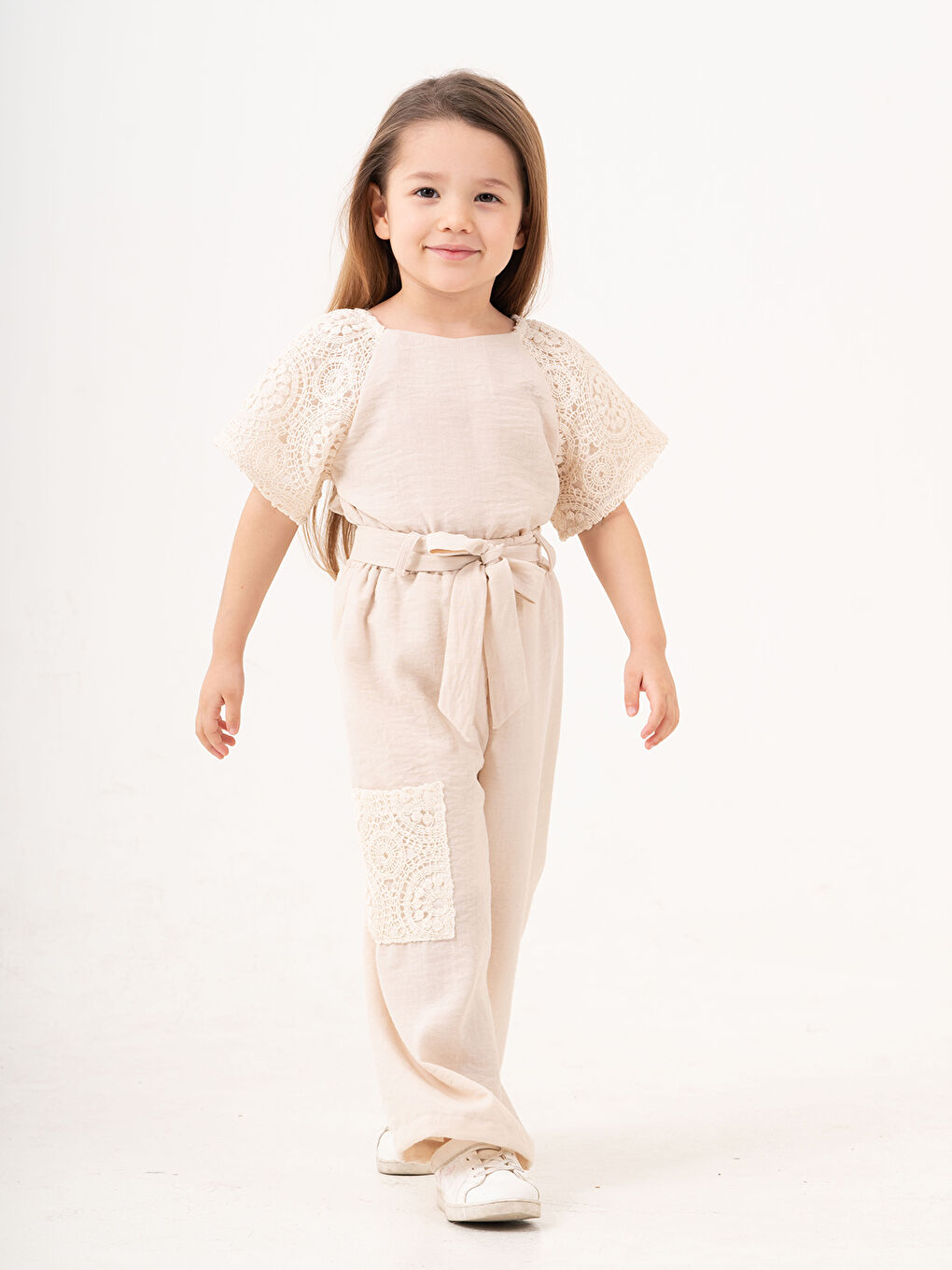 Kız Çocuk Takım 2-5 Yaş Ekru