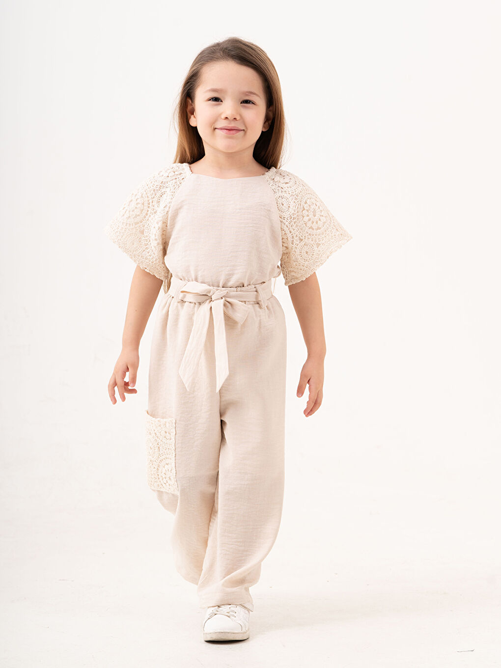 Kız Çocuk Takım 2-5 Yaş Ekru-3