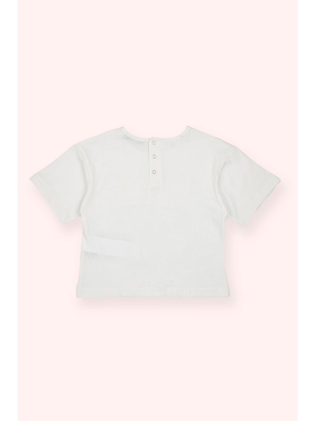 Erkek Bebek Nakış Detaylı Ekru Tişört-2