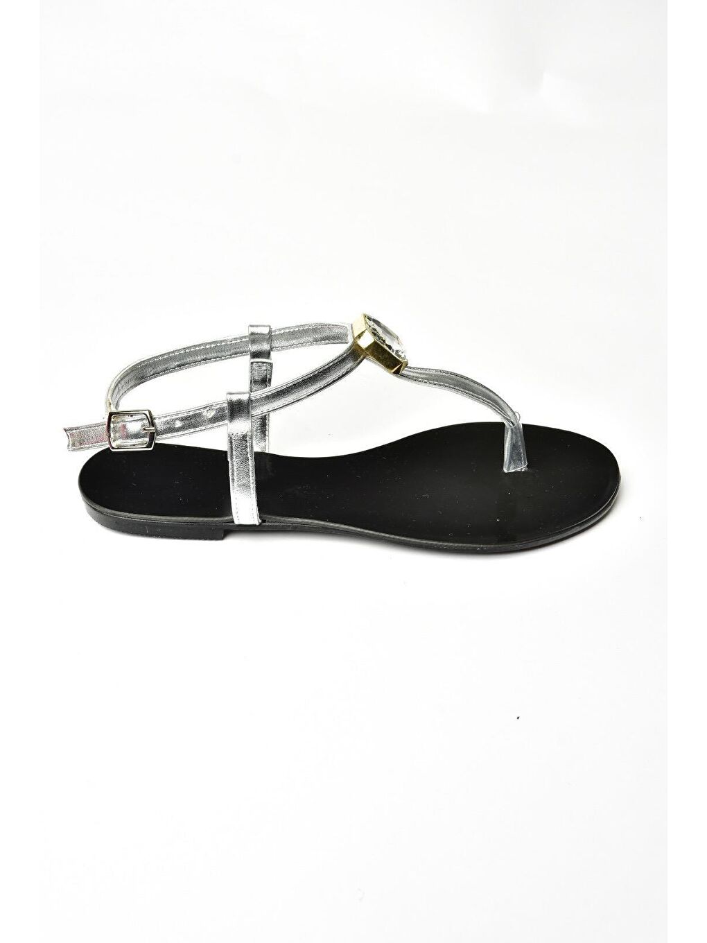 Gri S2720952 Gümüş Kadın Sandalet-5