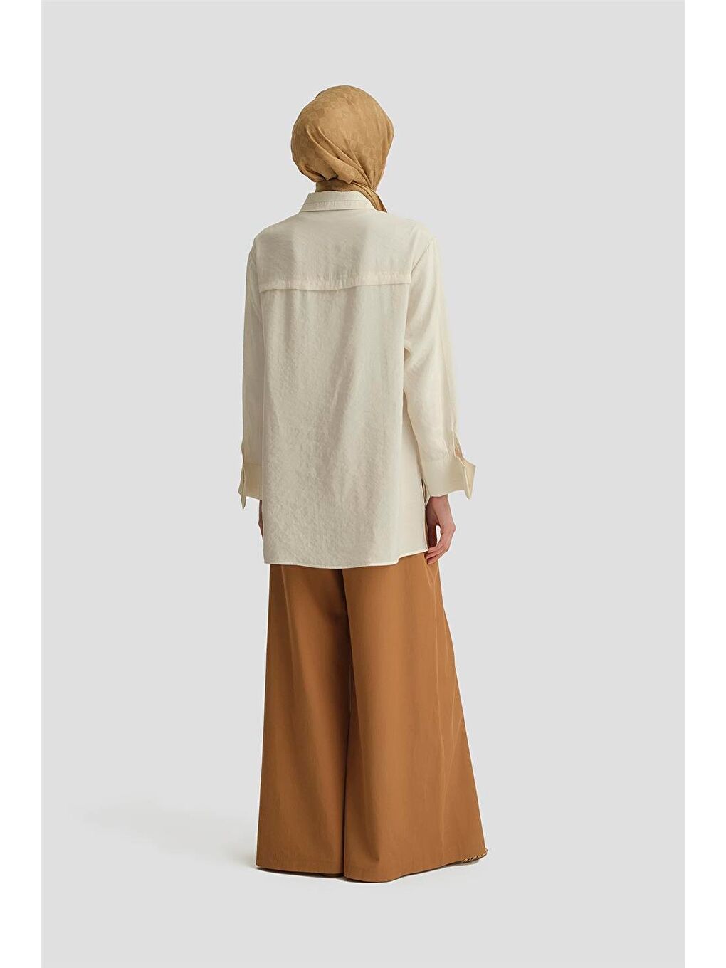 Bej Sim Detaylı Modal Tunik 25Y4607 Aytaşı-4