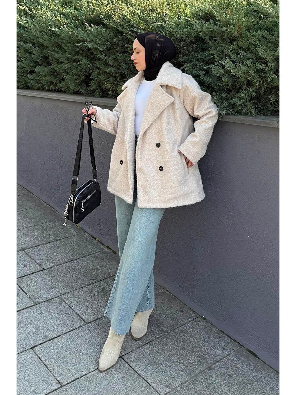 Sakal Kumaş Kaban Bej