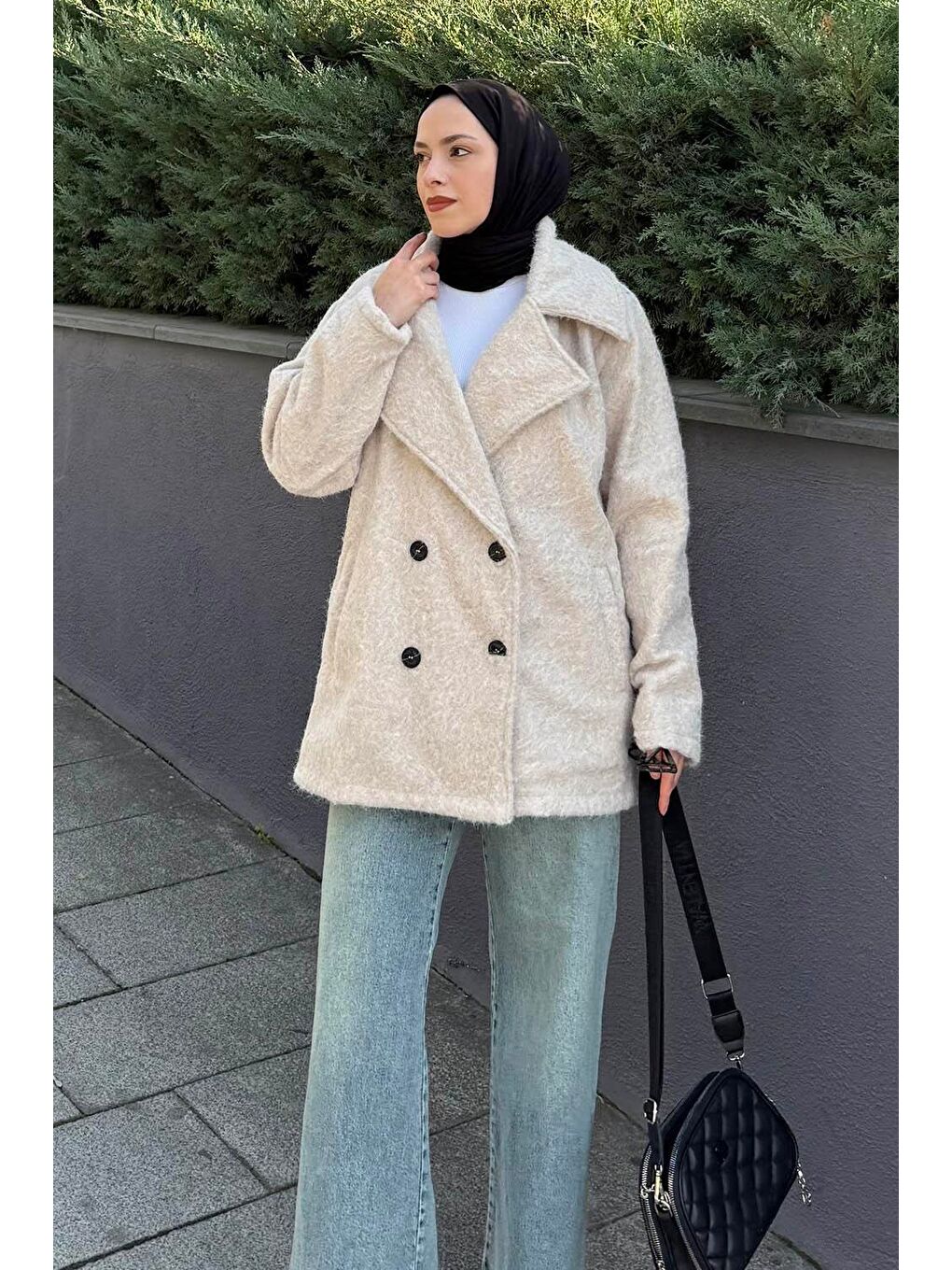 Sakal Kumaş Kaban Bej-2