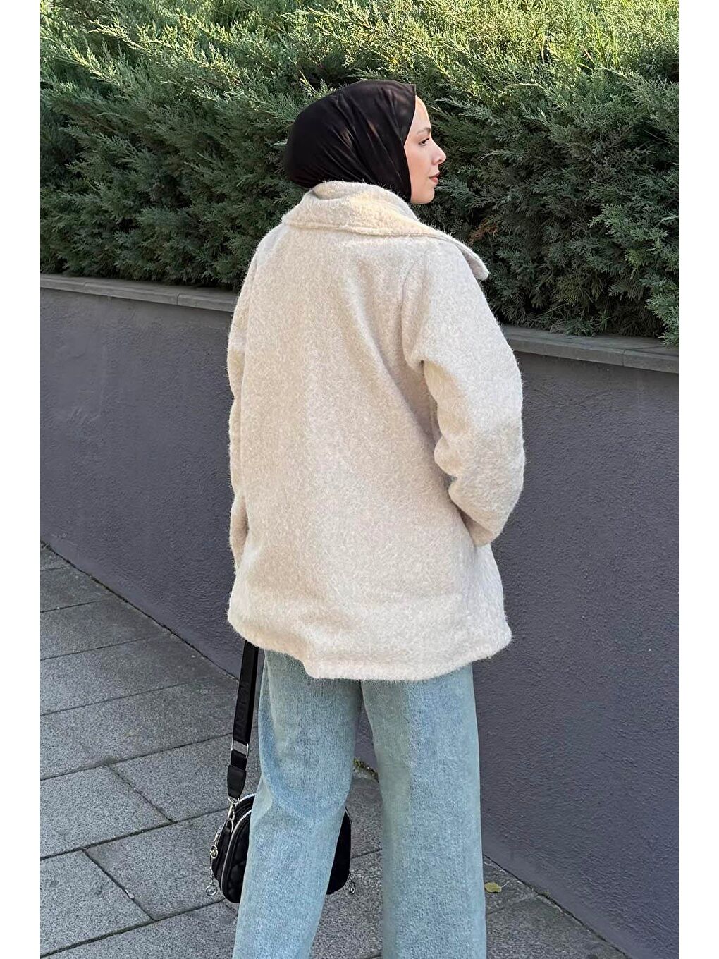 Sakal Kumaş Kaban Bej-3