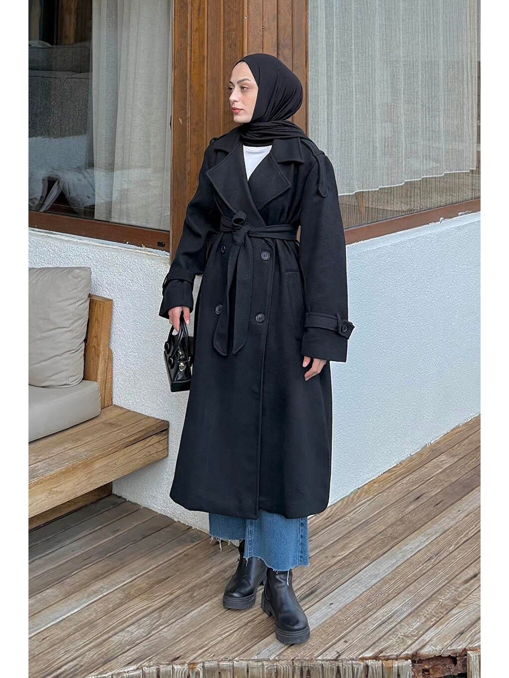 Oversize Kaban Siyah-1