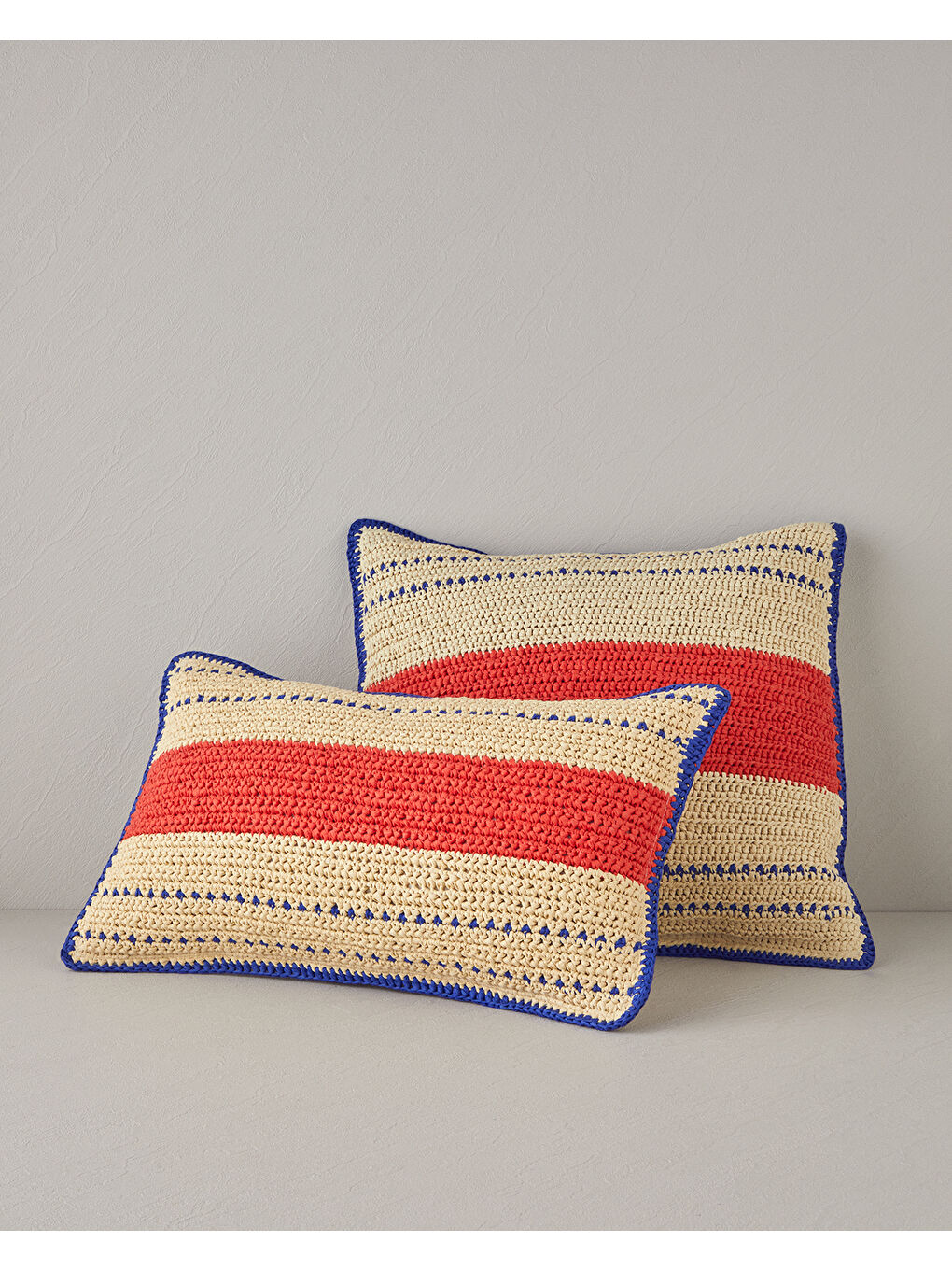 Bej Hasır Dekoratif Kırlent Naturel-2