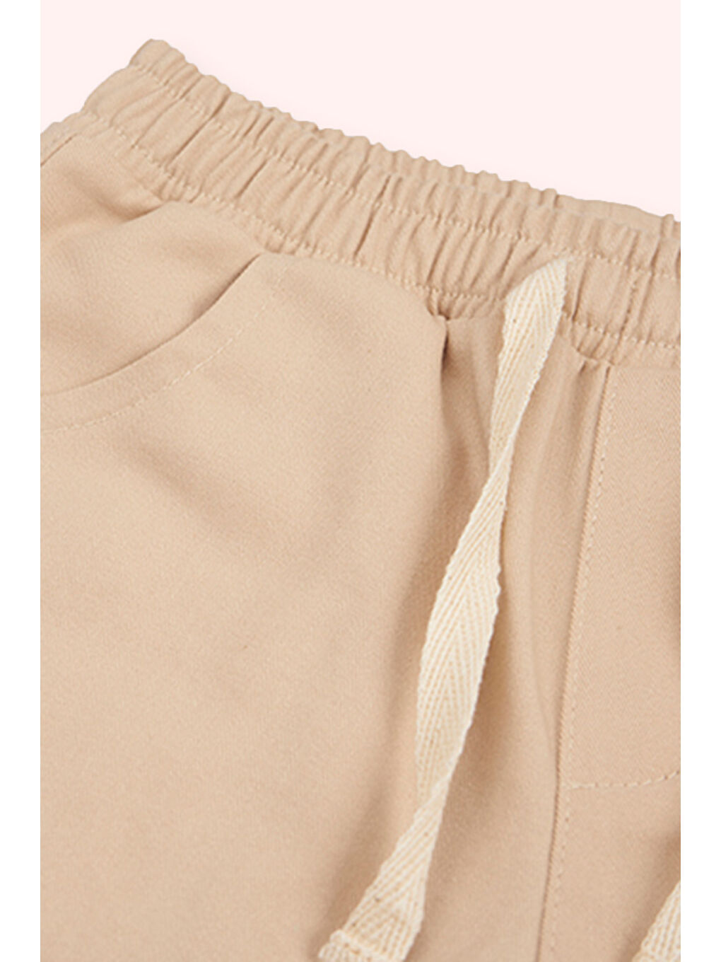 Erkek Bebek Şortlu 2'li Bej Takım-1