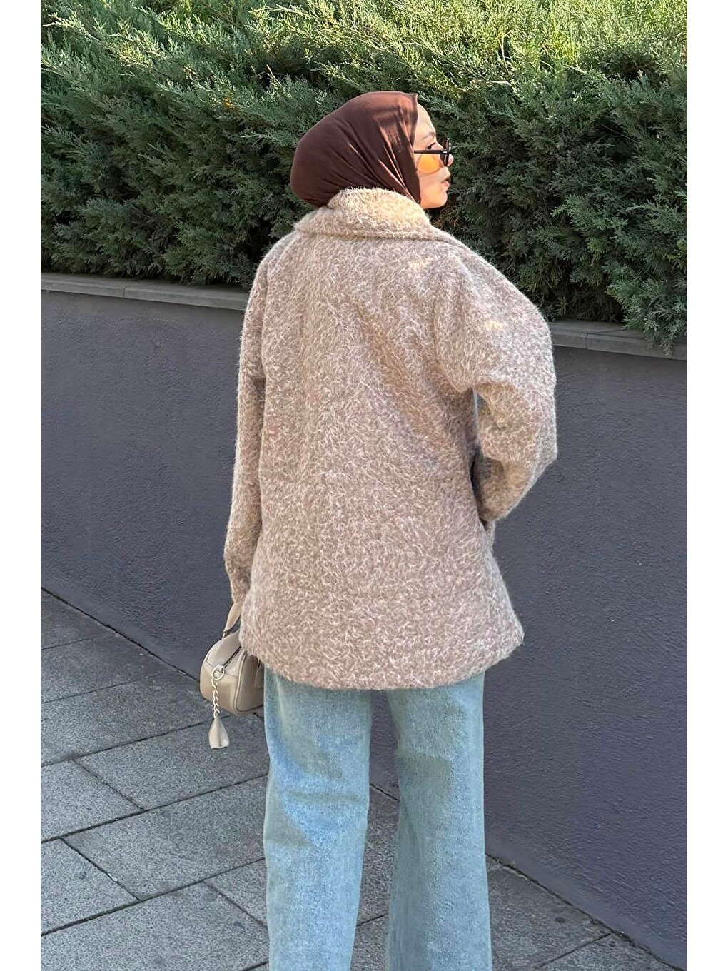 Kahverengi Sakal Kumaş Kaban Sütlü Kahve-3