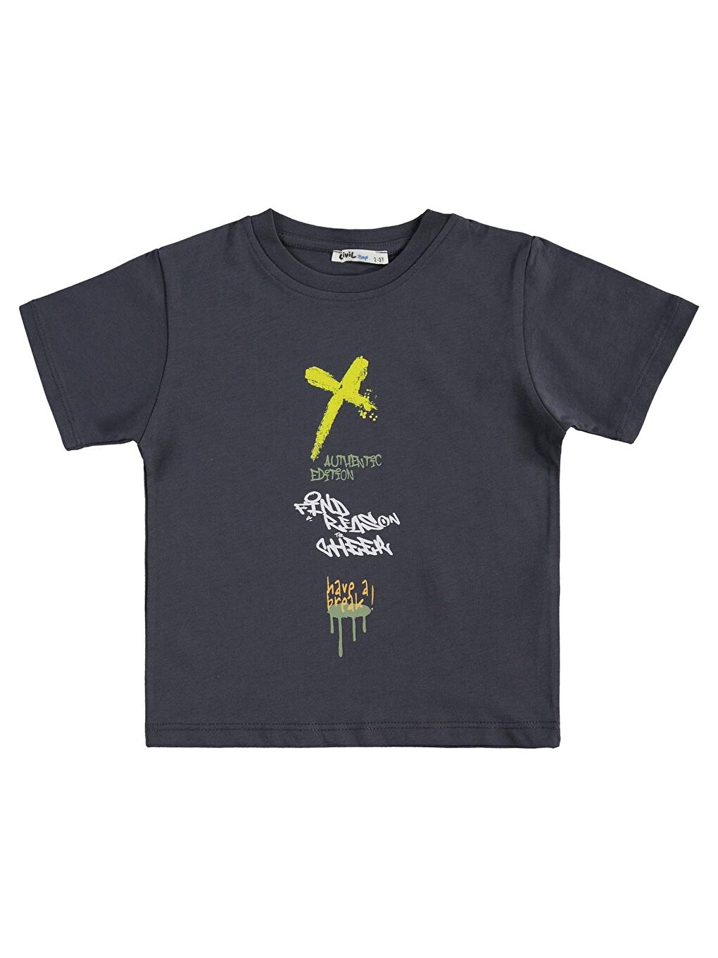 Kahverengi Boys Kulaklık Baskılı 3'lü Set 2-5 Yaş Tişört - Standart-3